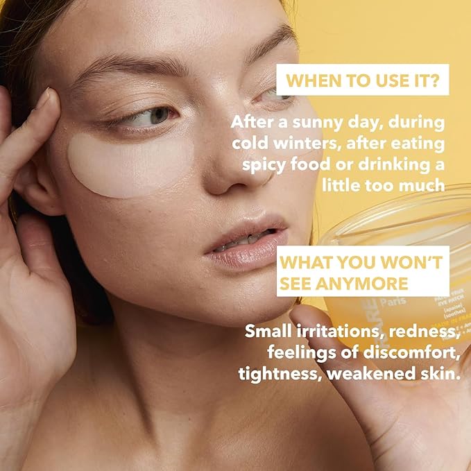 RARE Paris Trésor Solaire Soothing Kit — 5 Sheet Masks, 30 Pairs Under-Eye Patches & 1 Soothing Face Serum | 1-Month Comfort Routine