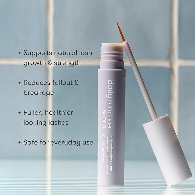 Daily Practice by Dr. B Lash Serum - Eyelash Growth Serum with Peptides, Biotin, Niacinamide & Hyaluronic Acid - Paraben-Free, Phthalate-Free, Hydrating Formula - 4ml