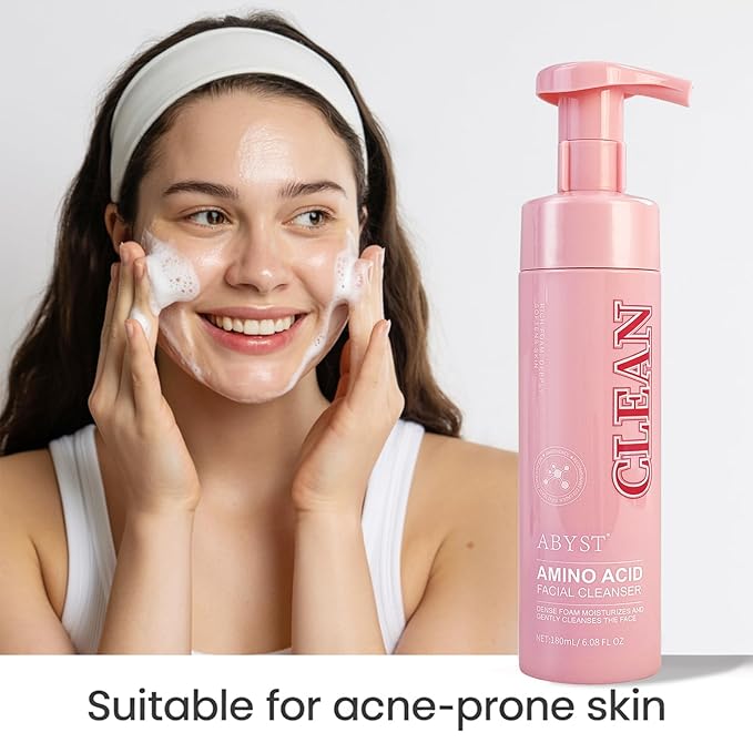 Foam Facial Cleanser - 2-in-1 Makeup Removing Face Wash with Hyaluronic Acid & Amino Acids, Moisturizing Formula for Dry to Combination Skin, Gentle Daily Cleansing (1)