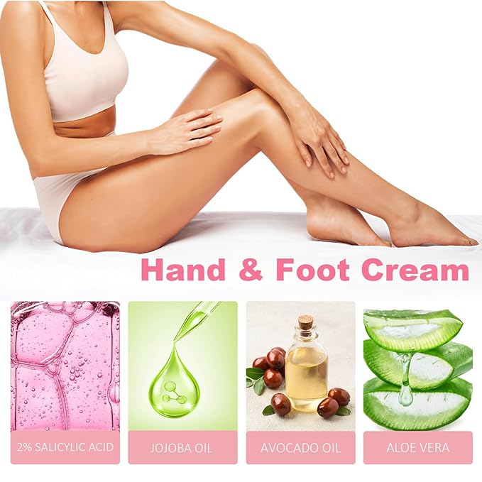 60% Urea Cream plus 2% Salicylic Acid - Maximum Strength Foot Cream for Dry Cracked Heels, Callus Remover, Dead Skin Exfoliator, Peach Scent Moisturizing Lotion for Hands, Knees, Elbows - 1.41oz