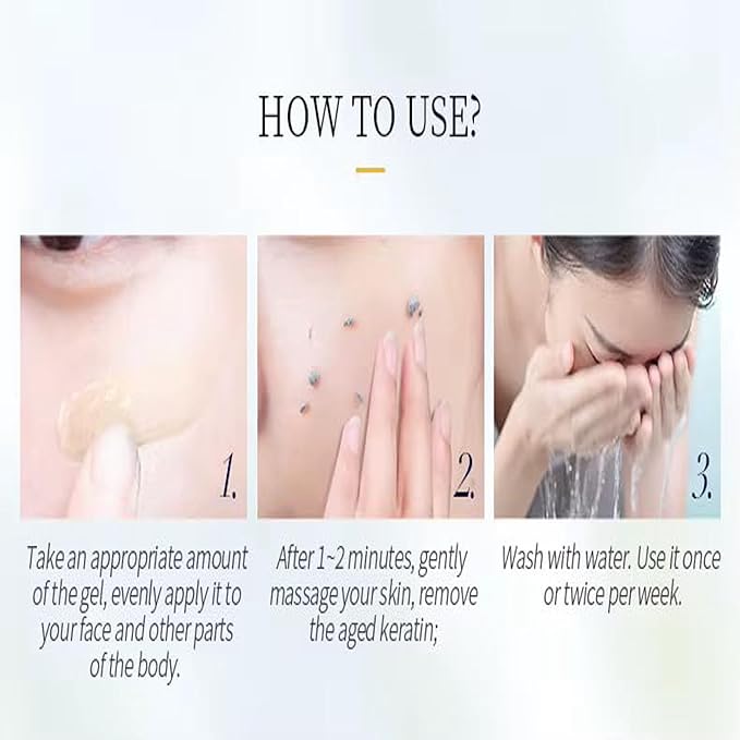 LAIKOU Camomile Peeling Gel, 60g – Gentle Exfoliating Face Gel for Dead Skin Removal, Deep Cleansing, Brightening & Pore Minimizing, Suitable for All Skin Types