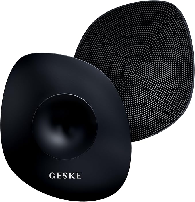 GESKE Body Brush | 4 in 1 | Cleansing Brush for The Entire Body | Professional Deep Cleaning | Soft Silicone Bristles | Ergonomic Two-Finger Design | Cleanses & Massages
