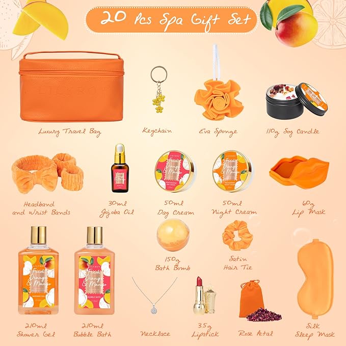 Christmas Gifts for Women Gift - Luxury 20-Piece Bath Gift Set for Mom, Bath & Body Gift Sets Spa Gift Sets for Women | Mother's Day Gift for Mom, Valentine's, Birthday, Gift Sets for All Occasions