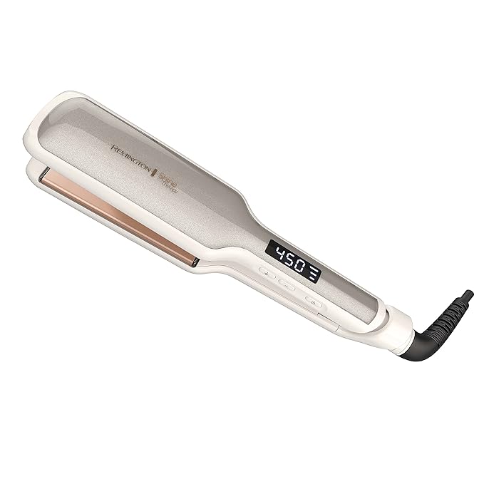 Remington Shine Therapy 2 inch Hair Straightener, Flat Iron Infused with Argan Oil & Keratin, Professional Ceramic Flat Iron for Less Frizz, Shiny & Smooth Hot Styling Tools