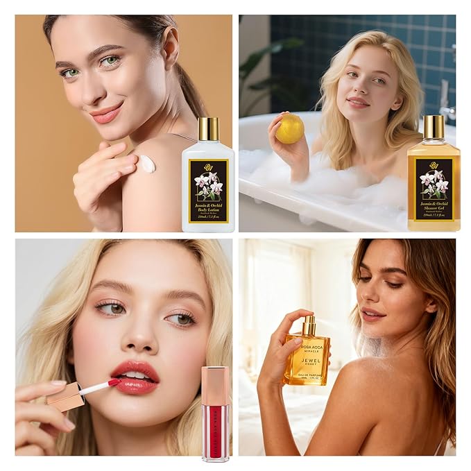 35 Pcs Christmas Gifts for Women, Orchid Spa Gift Basket Set, Self-Care Relaxation Kit, Face Skin Care Set, Bath & Body Care Set, Bath Bomb, Birthday, Valentines, Mother's Day, Wife, Mom, Anniversary