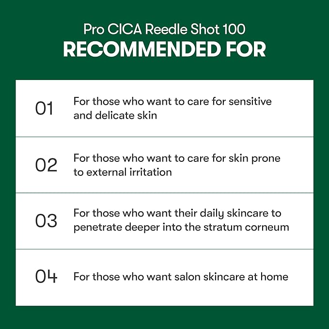 VT COSMETICS Pro Cica Reedle Shot 100 Serum with Centella Asiatica Extract, Cica Exosome & Spicule Microneedling Formula, Korean Skin Booster, 1.69 fl oz(50ml)