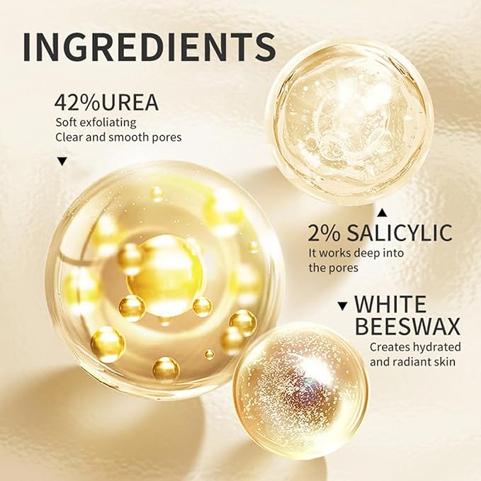 2Pcs 42% Urea 2% Salicylic Acid Hydrating and Anti-Cracking Foot Cream,Upgraded Hand and Foot Cream Urea Moisturizer, Hydrate & Nourish Foot Care, Soften Skin Exfoliate Dead Skin