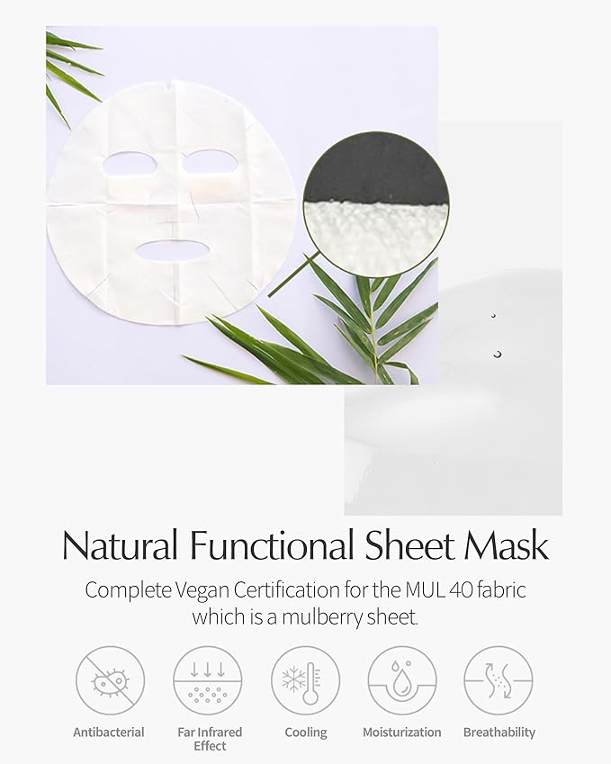 LBB Soothing Care In Serum Mask - Hypoallergenic Face Mask Sheet for Calming, Moisturizing - Vegan Paper Mulberry Sheet - Protectol, Hyaluronic Acid, 5 Sheet