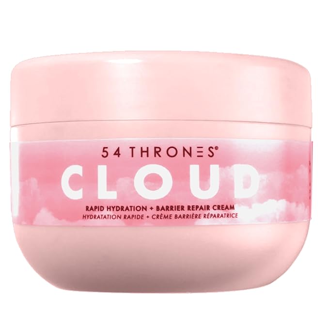 54 Thrones Barrier Repair Cloud Cream, Ultimate Hydrating Skin Care, Hydrating Peptide Moisturizer, Skin Repair Cream, Active Repair, Kenyan Hibiscus + Moroccan Rose