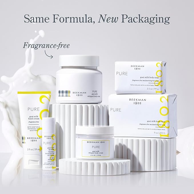 Beekman 1802 Face & Body Wipes - Fragrance Free, 100 Count, Cleanses Dirt & Makeup, With Goat Milk, Aloe & Vitamin E