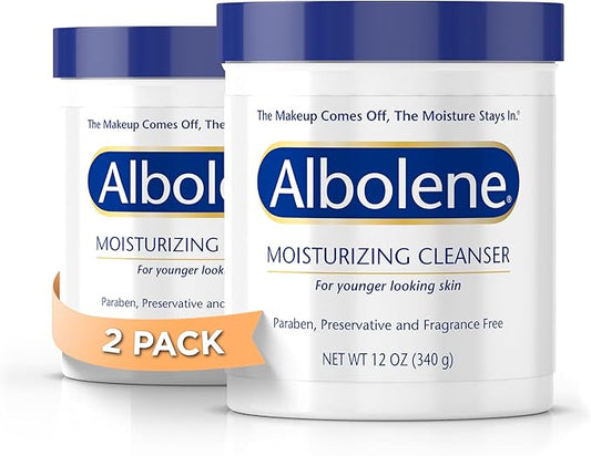 Albolene Face Moisturizer & Makeup Remover - Fragrance-Free Cleansing Balm for All Skin Types - Hydrates & Removes Waterproof Makeup - 12 oz | (Pack of 12)
