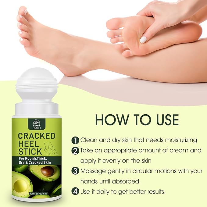 Daily Foot Moisturizer Cream, Feet Cream for Dry Cracked Heels Knees Elbows Hands, with Salicylic Acid & Macadamia Ternifolia Seed Oil & Shea Butter, Deeply Moisturize and Remove Calluses, 1.763 Fl.Oz