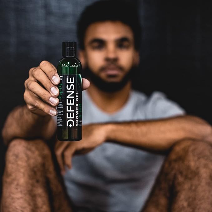 Defense Soap Peppermint Tea Tree Body Wash | All Natural Organic Shower Soap for Athletes | Odor Control & Skin Fungal Protection for Sports, Post Workout & Recovery - 8 oz