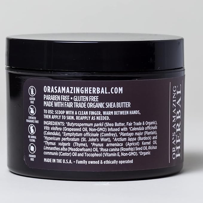 Ora's Amazing Herbal Salve & Butter Set for Dry Skin, Eczema Cream Treatment, Touchy Skin Salve, Ultra Healing Body Butter, Organic Calendula for Skin, Herbal Salves, Unscented Skincare