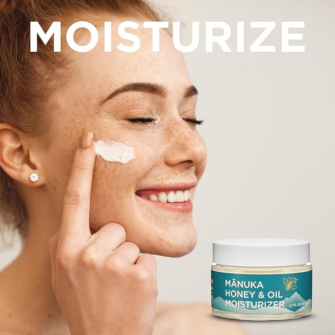 MELORA Manuka Honey Moisturizing Face Cream (1.7 Oz) - Face Moisturizer with Manuka Honey & Oil for Dry or Sensitive Skin - Anti-Aging Cream Facial Moisturizer for Women & Men