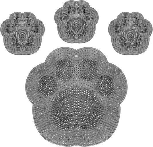 4-Pack Bath Scrubber Mat for Back Scrubbing and Foot Exfoliation - Dual-Use Shower Mats with Non-Slip Suction Cups - Soft, Durable, and Hygienic - Perfect for Full-Body Cleansing and Spa-Like Comfort