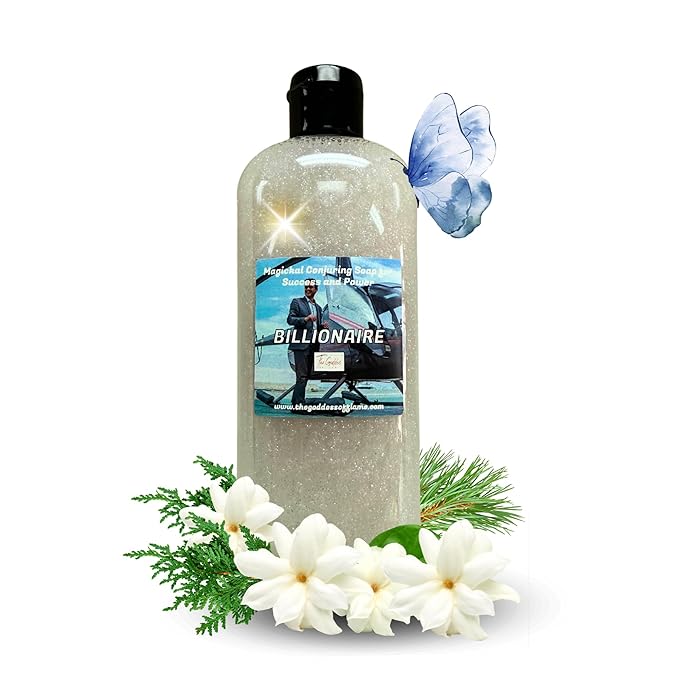 Billionaire Conjure Shower Gel – 8 oz Handmade Body Wash Charged at Our Altars for Wealth, Power & Attraction – Wiccan, Pagan, Hoodoo, Magick Ritual Use