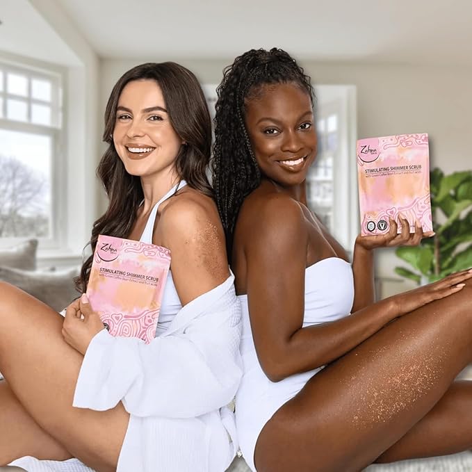 Pink Himalayan Exfoliating Body Scrub for Women – 100% Organic & Vegan, Salt Scrub Exfoliator for All Skin Types, Natural Body Exfoliating Coffee Scrub for Shower & Bath, Pink Salt Body Scrub