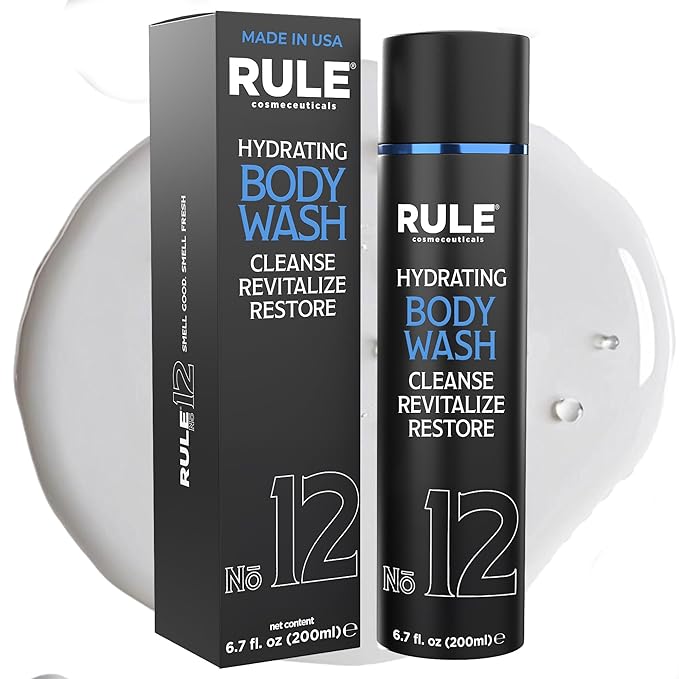 No.12 Body Wash, Shower Gel for Men with Shea Butter, Aloe Vera, Chamomile and Coconut Oil for Skin, Cleanse, Hydration, Revitalize & Restore, Perfect for Daily Use, 200 mL