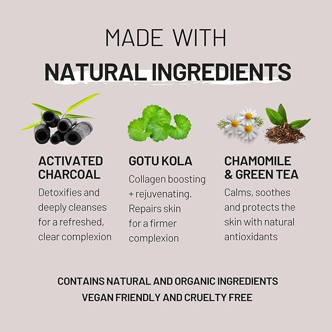 ZOUSZ Black Oud Charcoal Face Wash for Men – Daily Detox Activated Charcoal Face Cleanser – Premium Mens Skincare – Refreshing Face Wash Gift for Men, 100ml