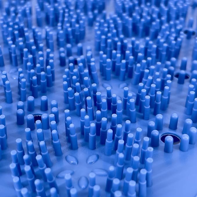 4-Pack Bath Scrubber Mat for Back Scrubbing and Foot Exfoliation - Dual-Use Shower Mats with Non-Slip Suction Cups - Soft, Durable, and Hygienic - Perfect for Full-Body Cleansing and Comfort