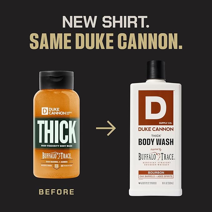 Duke Cannon Bourbon THICK Body Wash – Oak Barrel & Aged Spirits Scent, Mineral-Enriched, Sulfate-Free, 18oz – 3X Thicker for a Powerful Clean (3 Pack)