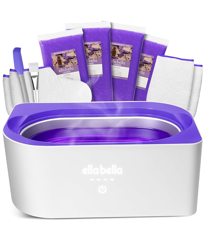 ELLA BELLA® Paraffin Wax Machine for Hand & Feet • Parafin Wax Warmer • Everything in One Kit – Paraffin Wax Refills, Mitts & Booties • Soothing Relief with Parrafin Hot Wax • Home Paraffin Wax Bath