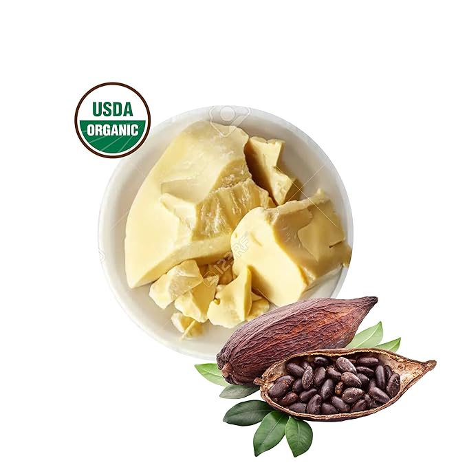 100% Pure Organic Natural Unrefined Cocoa Butter 1 lb