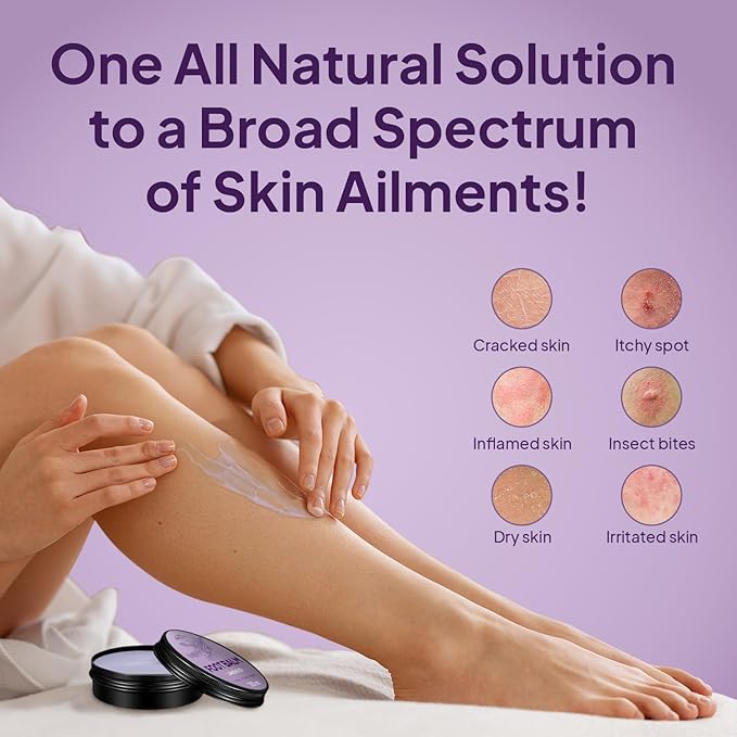 Pumice Valley Foot Balm Cream for Dry Cracked Heels and Feet - Natural Foot Moisturizer Balm for Calluses and Dry Feet Treatment - Lavender Foot Lotion 3.5 Oz