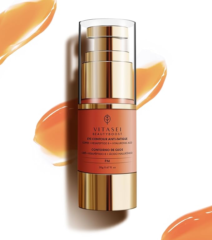 VITASEI Moisturizing Night Serum w/Hyaluronic Acid, Cucumber, Grape & Coffee Extract for Dark Circles, Puffiness & Bags - Under Eye Hydration Serum for Women & Men (0.67 Fl Oz)