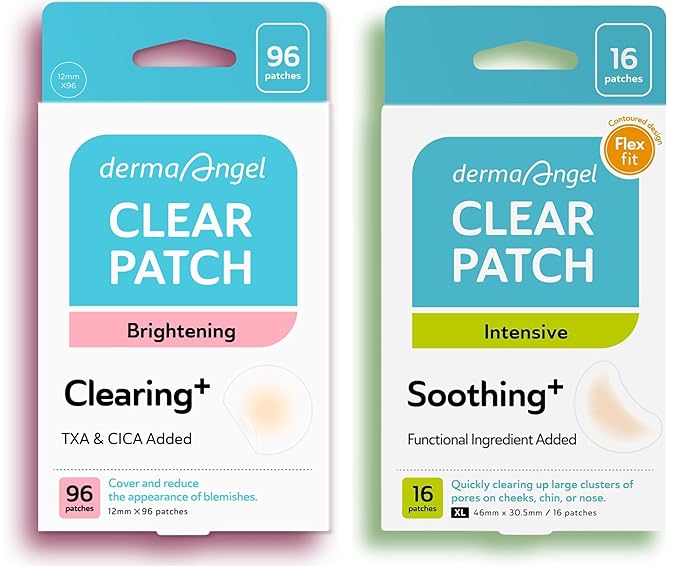 Ultra Invisible Dark Spot Patches & Large Pimple Patches Bundle for Post Acne Treatment – Day & Night Use, Hydrocolloid & Salicylic Acid Zit Stickers for Nose, Chin & Forehead – 96 + 16 Count Bundle