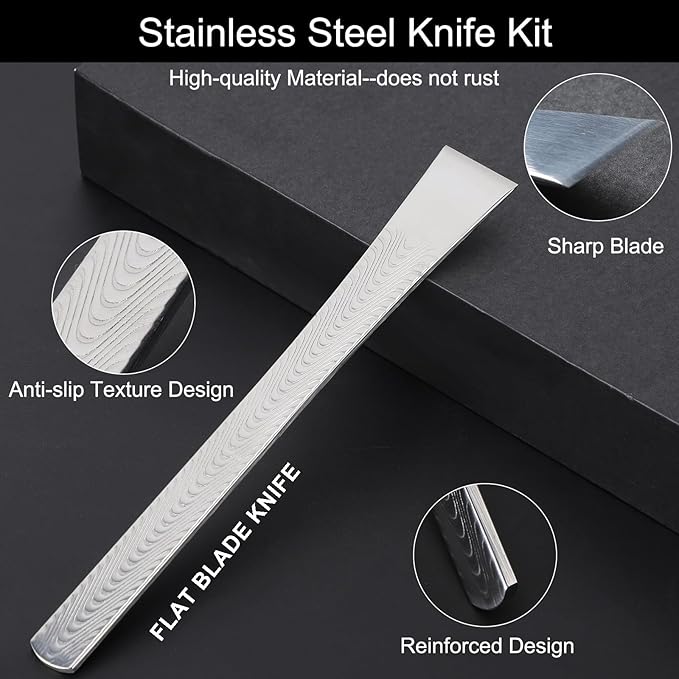 Segbeauty 1pc Stainless Steel Callus Shaver for Feet, Professional Foot Scraper Flat Blade Knife Pedicure Kit, Cuticle Dead Skin Removal for Feet with Whetstone, Toe Callus Remover with Storage Bag