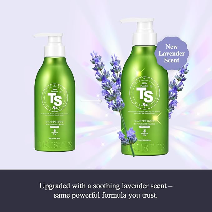TS New Premium Shampoo | Korean Hair Loss Care for Thinning Hair with Biotin & Niacinamide | Zinc Pyrithione & 19 Botanical Extracts | Sulfate-Free Creamy Formula for Scalp Health (16.91Fl Oz/ 500ml)