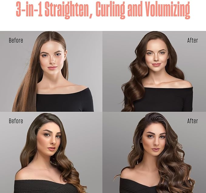 Bekind Twist Pro Upgraded Thermal Brush - 1.5 Inch Versatile Heated Round, Effortless Curling Hair Styling Tools, Negative Ion Blow Out Hot Round Brush, 20s Fast Heats (Peach)