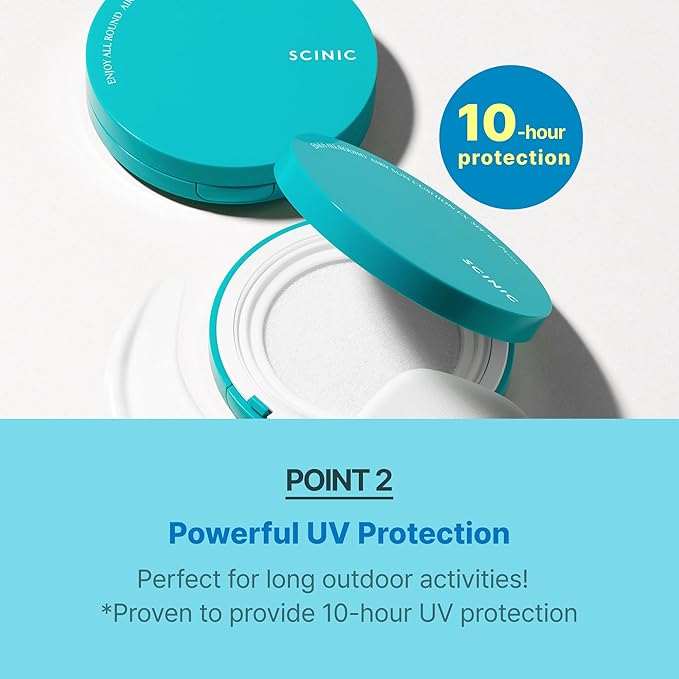 SCINIC Enjoy All Round Airy Sun Cushion EX SPF50+PA++++, 0.88 Fl Oz (Pack of 1)