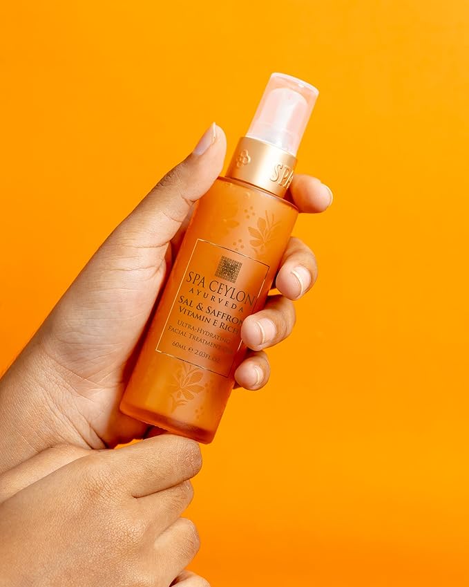 SPA CEYLON Sal and Saffron Vitamin E Enriched Ultra Hydrating Facial Treatment Gel | Hydrating Skincare | Brighter Natural Glow | Skin Repair