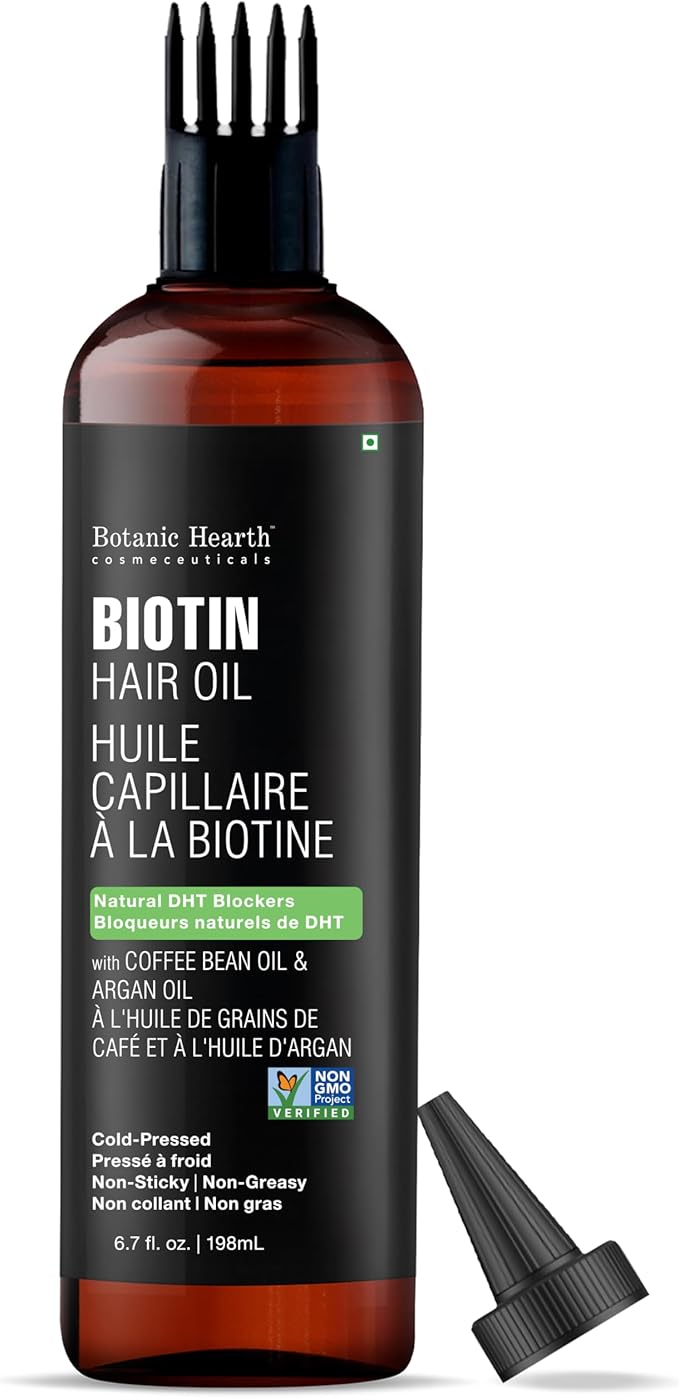 Botanic Hearth Biotin Oil for Hair Growth (6.7 fl oz)| Nourishing and Strengthening Hair Treatment for Thicker, Healthier|Looking Hair | Paraben Free | Suitable for All Hair Types