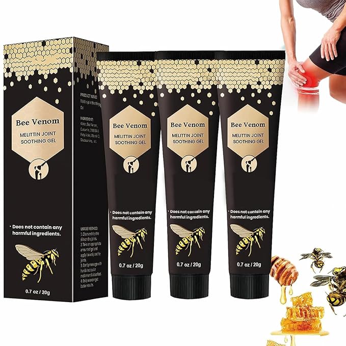 Beevenom Bee Venom Professional Gel,Bee Venom Cream New,Propolis Professional Gel Joint Cream,Soothing Provides for Neck,Waist,Back Hand Feet and Leg (3PCS)