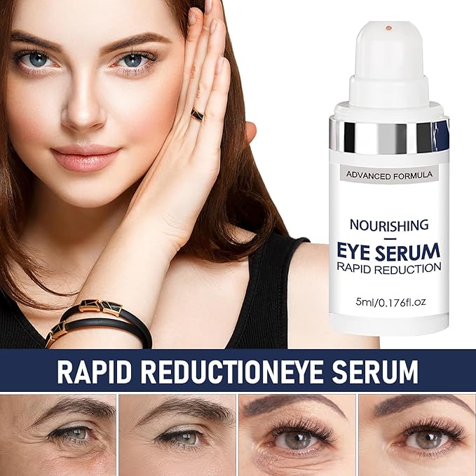 Rapid Reduction Eye Serum, Advanced Formula Instant Eye Serum, Anti Aging Serum Visibly Reduces Under-eye Bags, Nourishing Eye Serum, Suitable For All Skin Type (2Pcs)