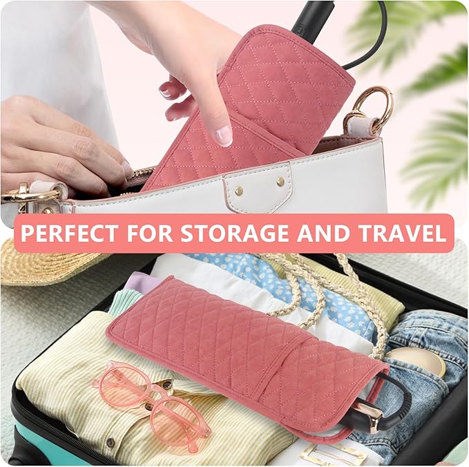 Heat Resistant Hair Tools Organizer Bag Portable Travel Storage Cover Pouch for Hair Straighteners, Curling Irons, Flat Irons and Hot Styling Tools(13.8" x 5.5")
