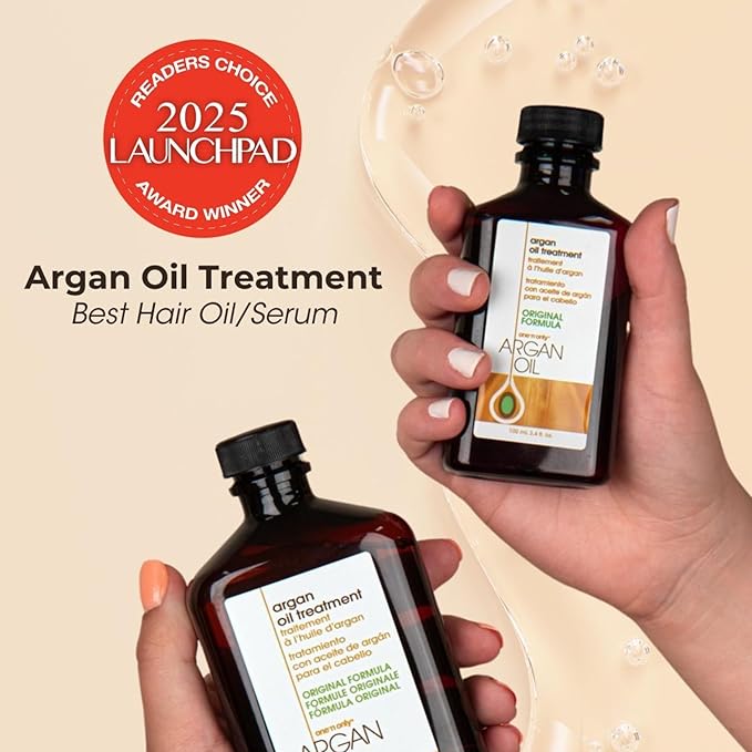 One 'n Only Argan Oil Hair Treatment - Lightweight & Hydrating Hair Oil for Natural, Wigs & Extensions - Shine Enhancing, Heat Protectant & Frizz Control (3.4 oz, 3pk)