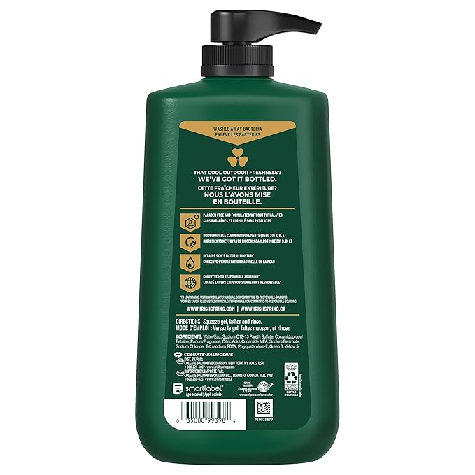 Irish Spring Original Clean Body Wash, 30 Oz Pump (Pack of 4)