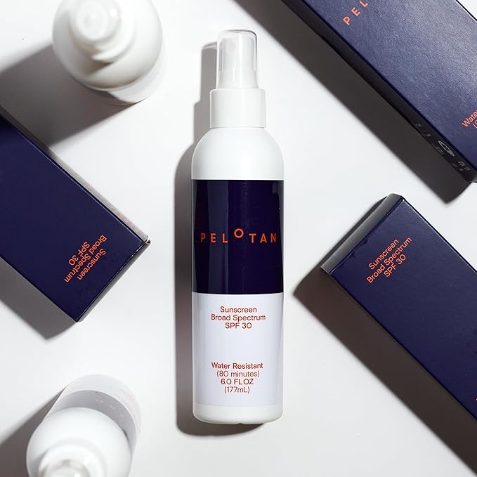 Pelotan Sports Sunscreen Spray SPF 30 (6 Fl Oz) - Lightweight, Sweat‑Resistant Sun Protection for Cyclists & Runners – Used by Pro Athletes – For Sensitive Skin