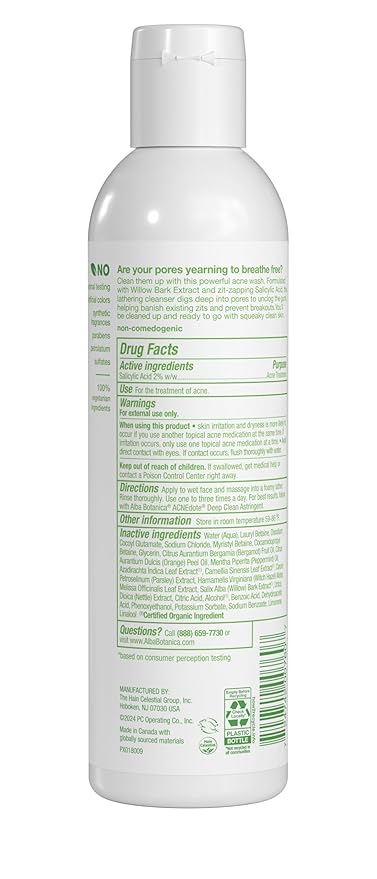 Alba Botanica Acnedote Maximum Strength Deep Pore Wash, 6 Oz (Packaging May Vary)