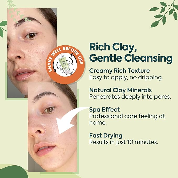 Clay Mask for Face – Pore Firming & Deep Cleansing Face Mask | Anti-Blackhead | Oil Balancing | Moisturising & Natural Ingredients, 100ml