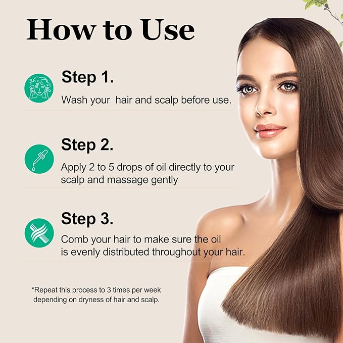 Tgideas Rosemary Batana Oil - Organic Hair Growth - for Scalp & Hair Strengthening - All Hair Types Treatment Oil - Eyebrow & Eyelash Nourishing - 2 Packs