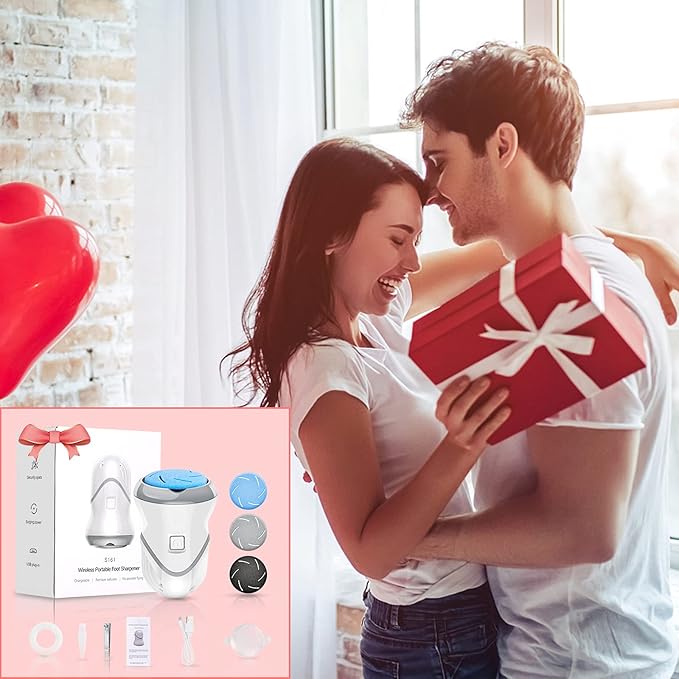 Professional Electric Feet Callus Remover,Portable Rechargeable Foot File Pedicure Tools with Vacuum Adsorption Foot Grinder 2 Speed 3 Grinding Heads, Ideal for Dead Skin/Powerful Exfoliation