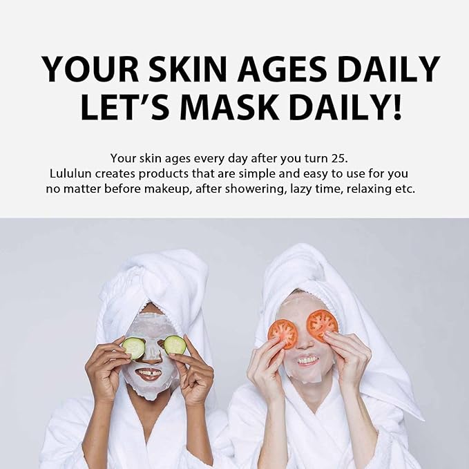 Lululun 7EA Anti Aging Face Mask for Women & Men, Mature& Dry Skin, Daily Face Masks Skincare by Camellia& Rice Extract, Acacia Honey& Squalene, Japanese Face Mask Sheet & Sheet Mask, PRECIOUS MOIST