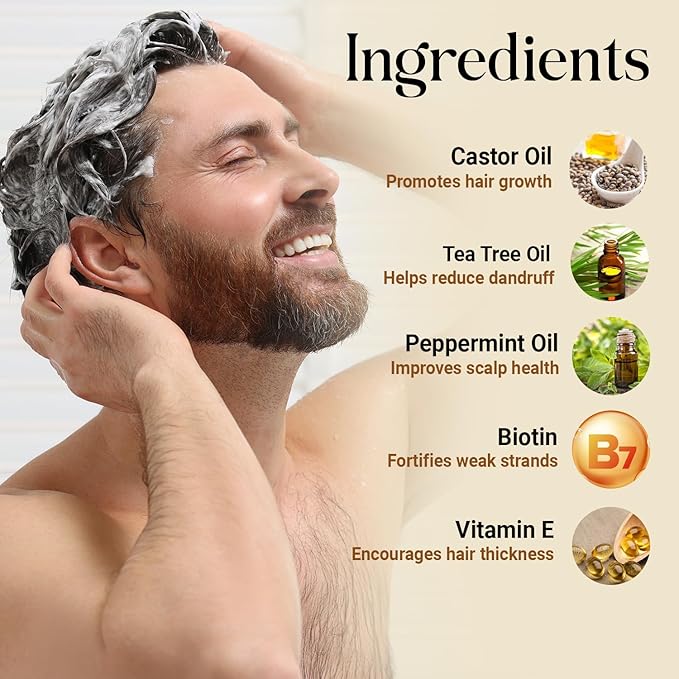 Batana Oil Shampoo | 16 fl oz | with Biotin & Tea Tree | Moisturizing, Strengthening & Nourishing Formula | Promotes Hair Growth and Thickness