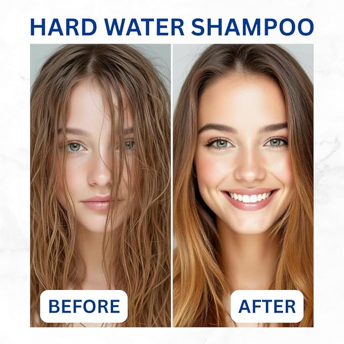 Pure Refresh Hard Water Shampoo – Deep Cleansing Hair Treatment for Well Water, Gently Removes Mineral Buildup, Clarifying & Color-Safe, Made in USA (16oz)
